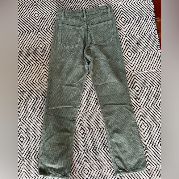 Cynthia Button Fly High Rise Straight Corduroy Pants - Picture 2 of 11